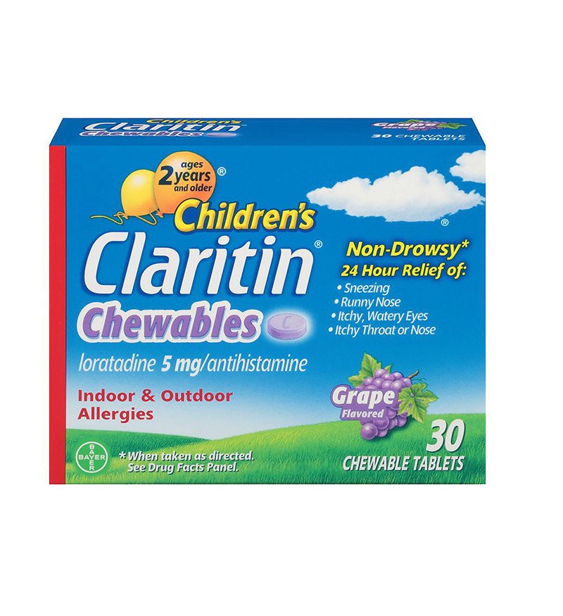 Claritin Children’s 24 Hour Allergy Relief Chewable Tablets Grape