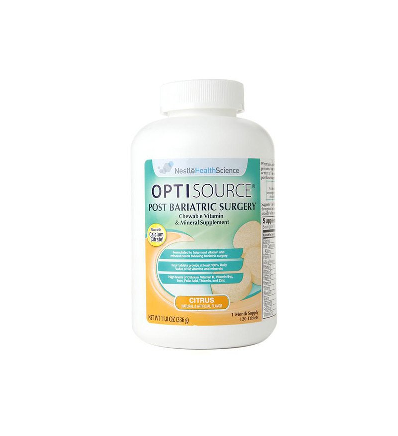 Optisource Post Bariatric Surgery Formula Chewable Vitamin Mineral Supplement Tablet